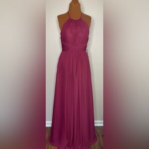 NWT Weddington Way Diana Floor Length Dress Cabernet Burgundy Size 2